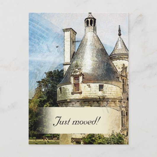 Carte Postale Faire-part Nous sommes dans un nouveau château personnalisé n (Devant)