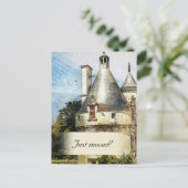 Carte Postale Faire-part Nous sommes dans un nouveau château personnalisé n (Debout devant)