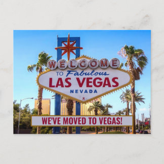 Carte Postale Faire-part Nous sommes déménagés à Las Vegas Nouvelle Maison