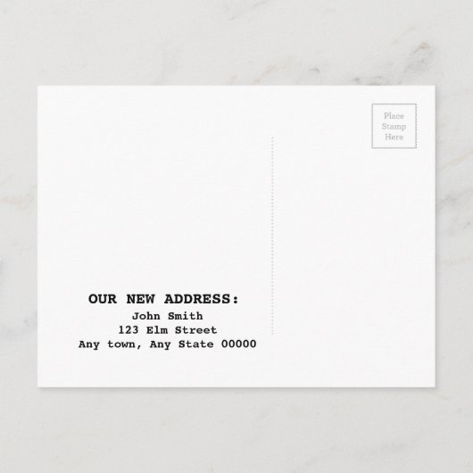 Carte Postale Faire-part Nous sommes en mouvement (Dos)