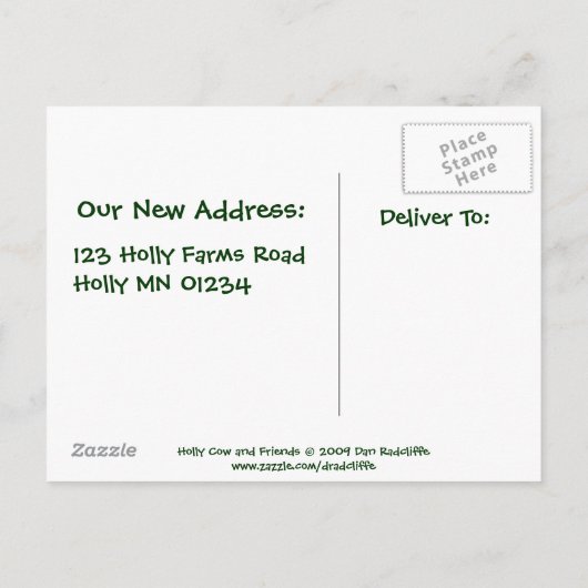 Carte Postale Faire-part Nous sommes en mouvement ! (Dos)