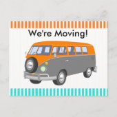 Carte Postale Faire-part Nous sommes en mouvement, rétro van Post Card (Devant)