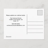 Carte Postale Faire-part Nous sommes en train de déplacer le changement d'a (Dos)