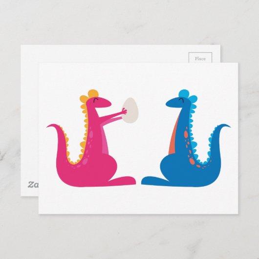 Carte Postale Faire-part nous sommes enceintes (Devant / Derrière)