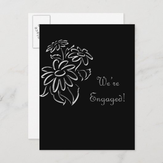 Carte Postale Faire-part nous sommes engagés (Devant / Derrière)