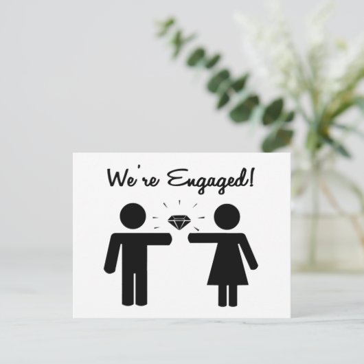 Carte Postale Faire-part Nous Sommes Engagés (Debout devant)