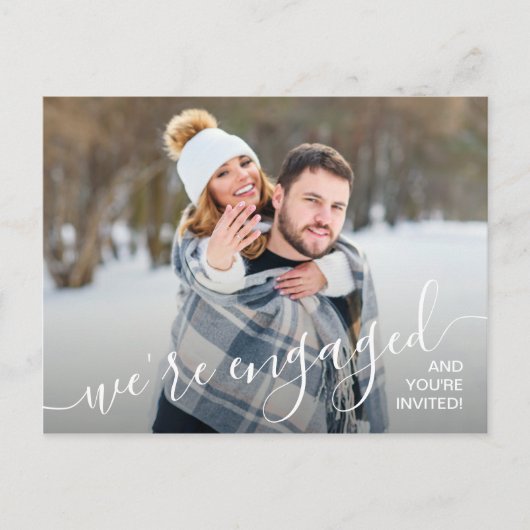 Carte Postale Faire-part Nous sommes engagés mariage photo Enregistrer la d (Devant)