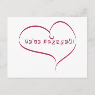 Carte Postale Faire-part Nous sommes fiancés annonce