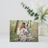 Carte Postale Faire-part Nous sommes fiancés Photo Mariage Enregistrer la d (Debout devant)