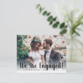 Carte Postale Faire-part Nous sommes fiancés Photo Script Fiançailles (Debout devant)