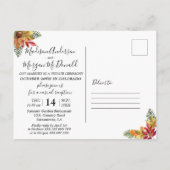 Carte Postale Faire-part Nous sommes partis en voyage de noces annonce mult (Dos)