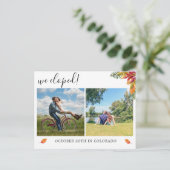 Carte Postale Faire-part Nous sommes partis en voyage de noces annonce mult (Debout devant)