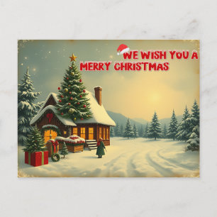 Carte Postale Faire-part Nous souhaitons un joyeux Noël - O12