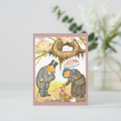 Carte Postale Faire-part Nouveau bébé oiseau (Debout devant)