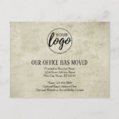 Carte Postale Faire-part Nouveau changement d'adresse avec logo d'entrepris (Devant)