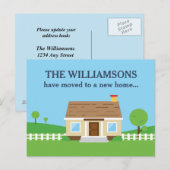 Carte Postale Faire-part Nouveau changement d'adresse de domicile (Devant / Derrière)