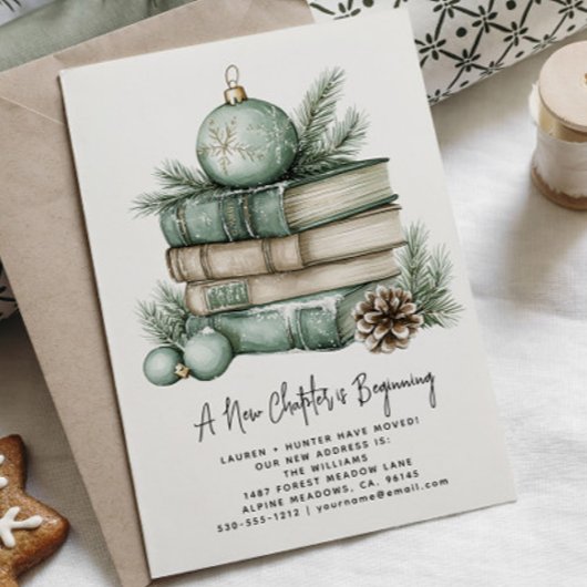 Carte Postale Faire-part Nouveau chapitre d'hiver qui commence Vacances à l