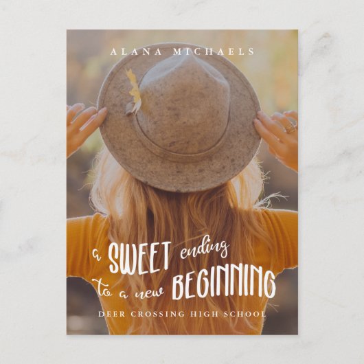 Carte Postale Faire-part Nouveau Début 2023 Photo Graduation Party (Devant)