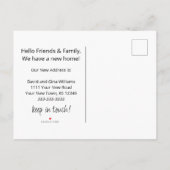 Carte Postale Faire-part Nouveau foyer Fleurs de soleil rustiques se déplaç (Dos)