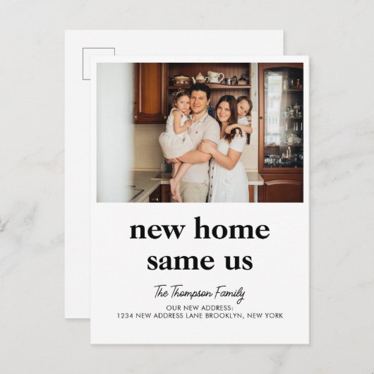 Carte Postale Faire-part Nouveau foyer moderne Nous mêmes Photo Moving (Devant / Derrière)