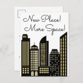 Carte Postale Faire-part Nouveau Lieu Plus D'Espace Nouveau Appartement (Devant / Derrière)