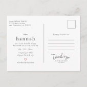 Carte Postale Faire-part Nouveau membre de la famille Moderne naissance de (Dos)