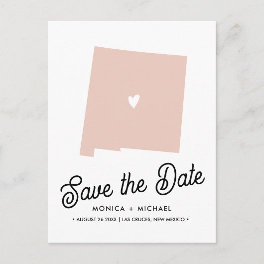 Carte Postale Faire-part NOUVEAU MEXIQUE Etat Destination Mariage N'IMPORTE (Devant)