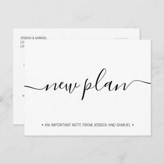 Carte Postale Faire-part Nouveau Plan Distanciation Sociale Sauvegarder la (Devant / Derrière)