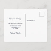 Carte Postale Faire-part Nouveau Script d'Adresse Élégant Photo Déménagemen (Dos)