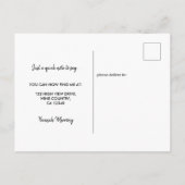 Carte Postale Faire-part Nouveau Script d'adresse Élégante Photo Déménageme (Dos)