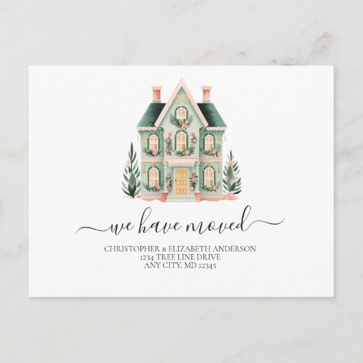 Carte Postale Faire-part Nouveau script de maison en déplacement  (Devant)