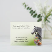 Carte Postale Faire-part Nouveau vétérinaire d'adresse (Debout devant)