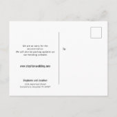 Carte Postale Faire-part Nouveaux plans de mariage, sauvez la date, écritur (Dos)