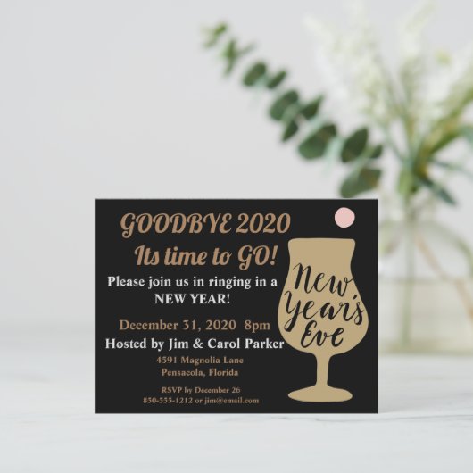 Carte Postale Faire-part Nouvel An (Debout devant)