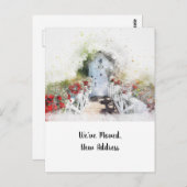 Carte postale Faire-part nouvelle adresse (Devant / Derrière)