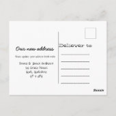 Carte postale Faire-part nouvelle adresse (Dos)