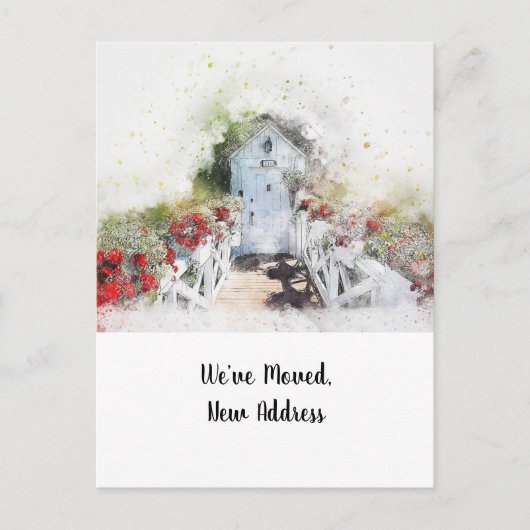 Carte postale Faire-part nouvelle adresse (Devant)