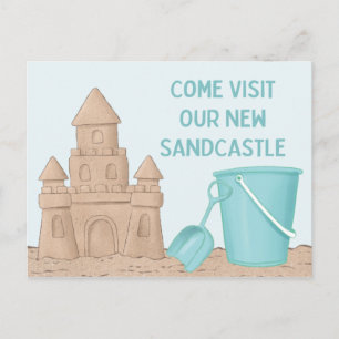 Carte Postale Faire-part Nouvelle adresse à la plage