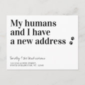 Carte Postale Faire-part Nouvelle adresse amusante Chien Animal Familier Dé (Devant)