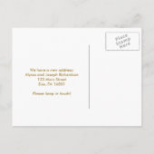 Carte Postale Faire-part Nouvelle adresse avec Elegant Gold Pineappy (Dos)