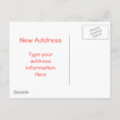 Carte Postale Faire-part Nouvelle adresse bandes orange et vert (Dos)