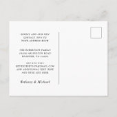 Carte Postale Faire-part Nouvelle Adresse Calligraphie Gras Déménagement (Dos)