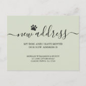 Carte Postale Faire-part Nouvelle Adresse Chien en Déménagement (Devant)