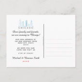 Carte Postale Faire-part Nouvelle adresse de Chicago (Dos)