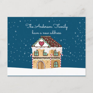Carte Postale Faire-part Nouvelle adresse de domicile Noël d'hiver Nous avo