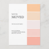 Carte Postale Faire-part Nouvelle adresse de domicile rose pêche annonce (Devant)