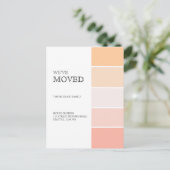 Carte Postale Faire-part Nouvelle adresse de domicile rose pêche annonce (Debout devant)