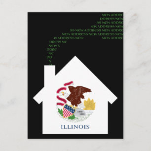 Carte Postale Faire-part nouvelle adresse de l'illinois