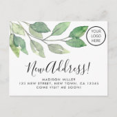 Carte Postale Faire-part Nouvelle adresse de logo d'entreprise Déménagement (Devant)