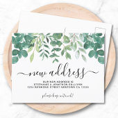 Carte Postale Faire-part Nouvelle adresse de verdure d'eucalyptus